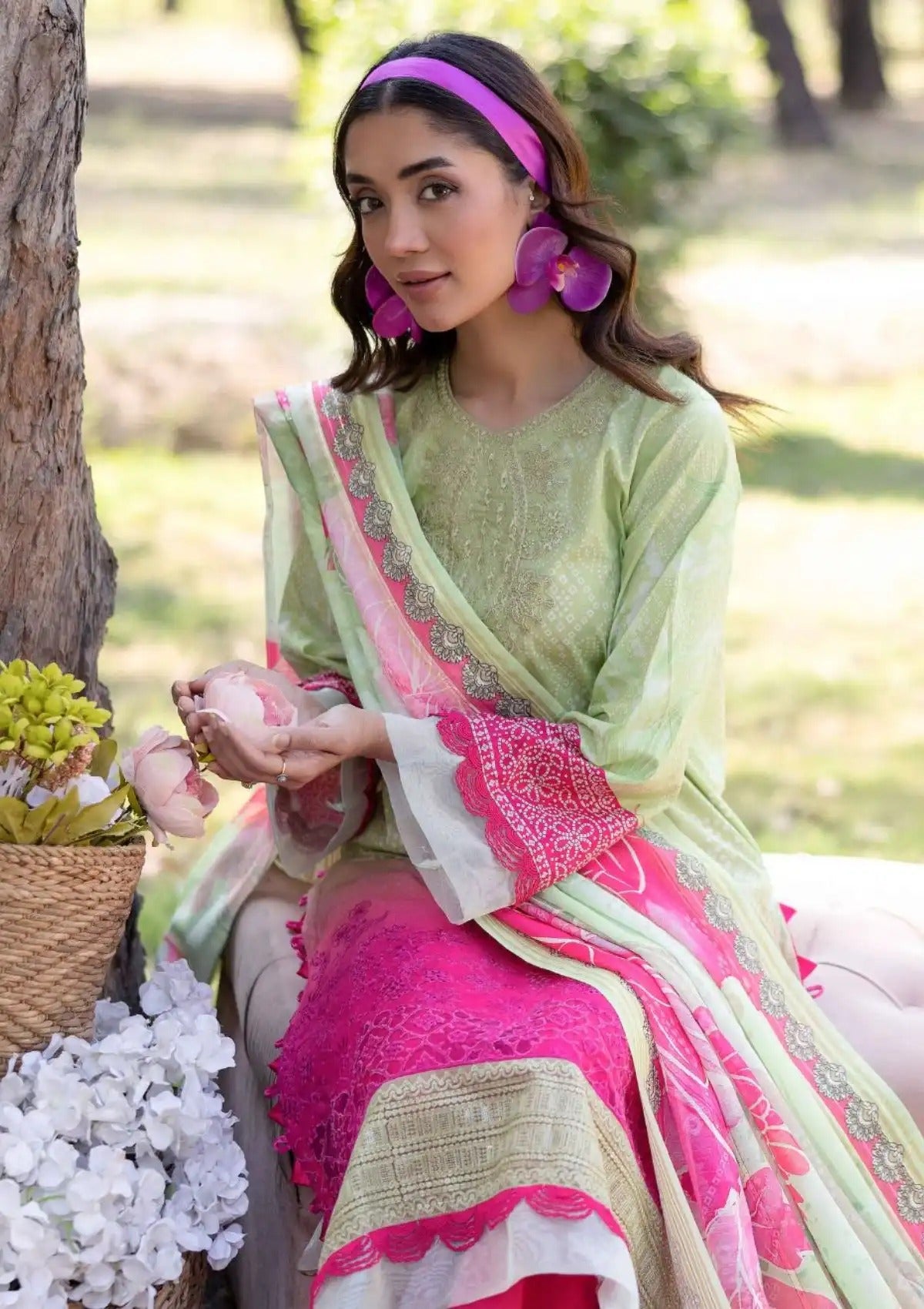 Nur Vantage Embroidered Lawn Unstitched 3 Piece