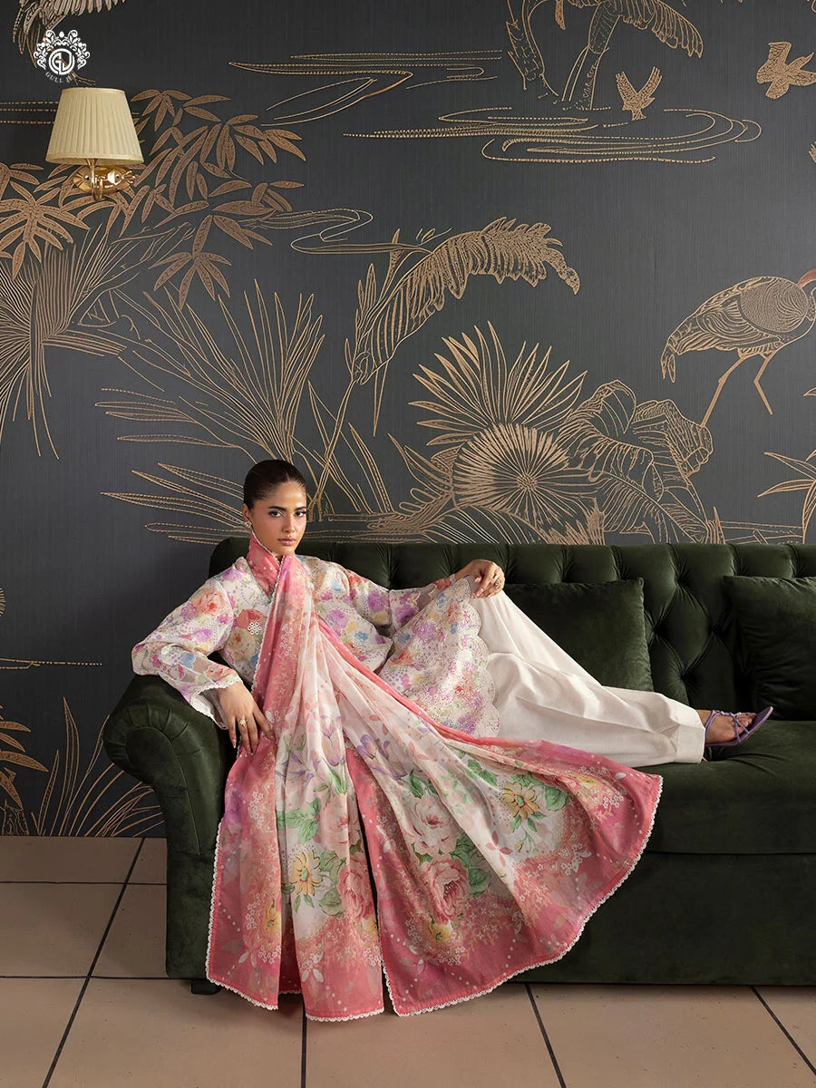 Mishaal By Gull Jee Embroidered Edit'26 Digital Printed Lawn Unstitched 3Pcs