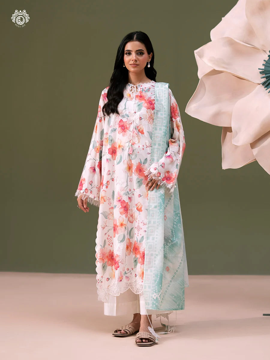 Bloom By Gull Jee Embroidered Digital Printed Lawn Unstitched 3Pcs