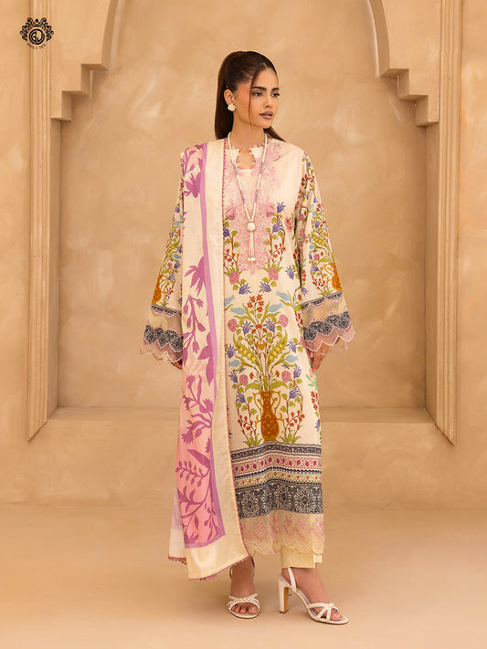 GullBano By Gull Jee Embroidered Edit'26 Digital Printed Lawn Unstitched 3Pcs