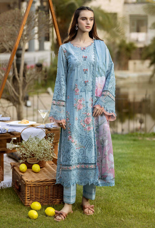 Adan's Libas Gardenia Embroiderd Unstitched Lawn 3 Piece