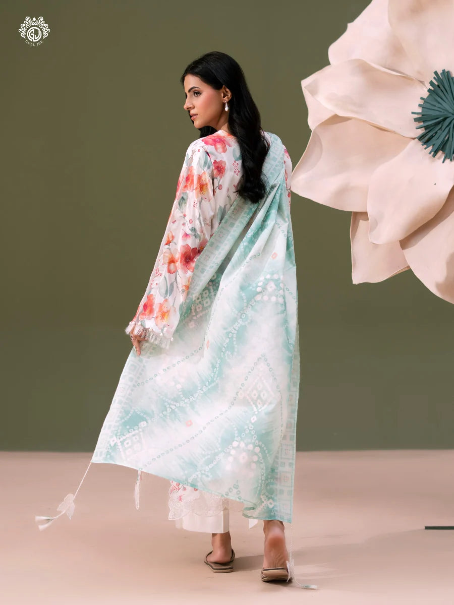 Bloom By Gull Jee Embroidered Digital Printed Lawn Unstitched 3Pcs