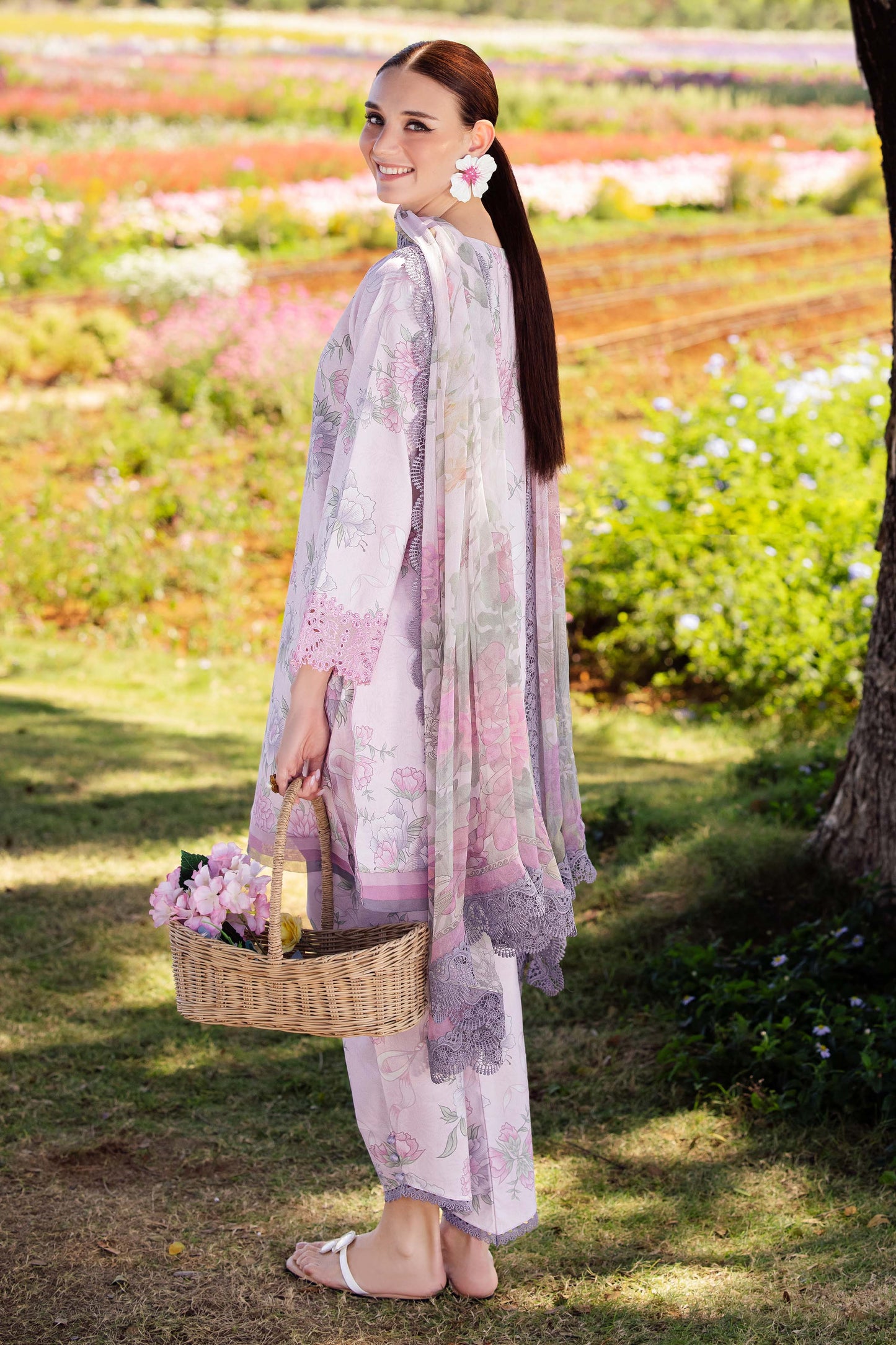 Jade Flora Embroidered Printed Lawn Unstitched 3pcs