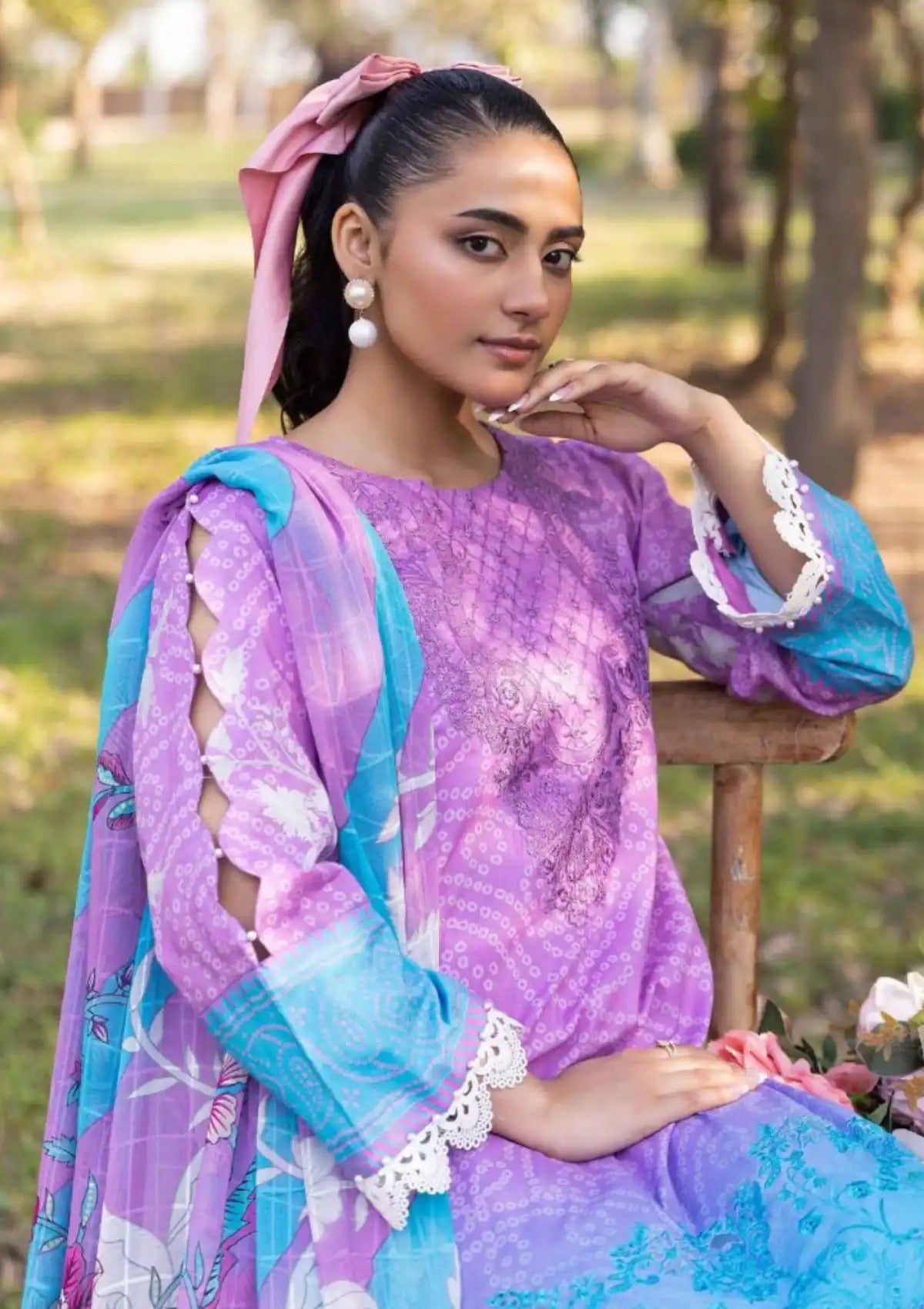 Nur Vantage Embroidered Lawn Unstitched 3 Piece