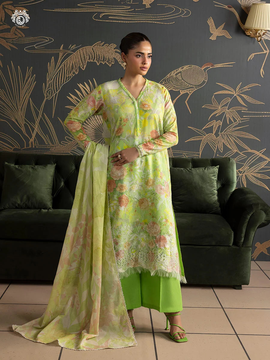 Mishaal By Gull Jee Embroidered Edit'26 Digital Printed Lawn Unstitched 3Pcs