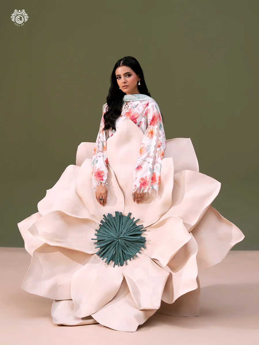 Bloom By Gull Jee Embroidered Digital Printed Lawn Unstitched 3Pcs