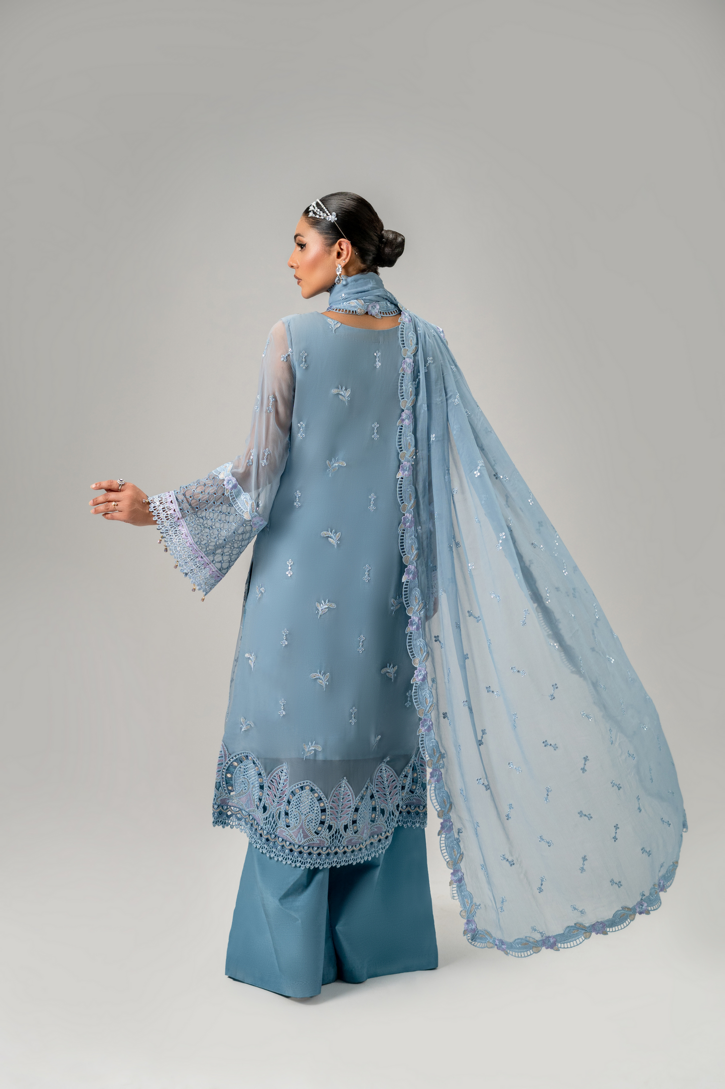 Zebtan Aura Vol-01 Embroidered Chiffon Unstitched 3pcs