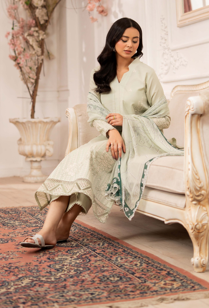 Inara By Humdum Embroidered Lawn'25 Unstitched 3pcs