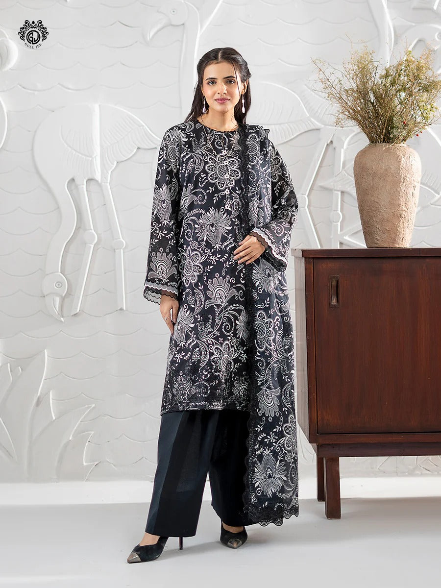 Ruhay Sukhan By Gull Jee Embroidered Digital Printed Lawn Unstitched 3 ...