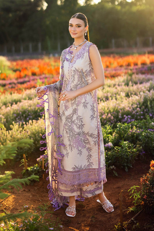 Jade Flora Embroidered Printed Lawn Unstitched 3pcs - Jotey