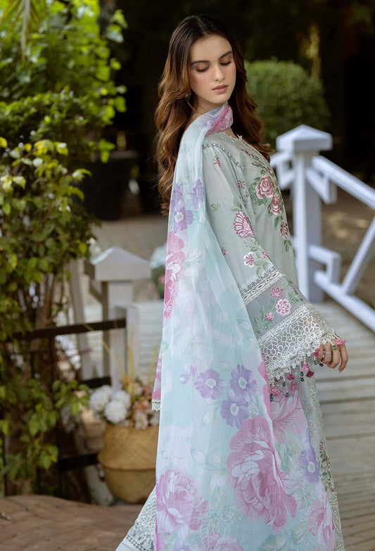 Adan's Libas Gardenia Embroiderd Unstitched Lawn 3 Piece