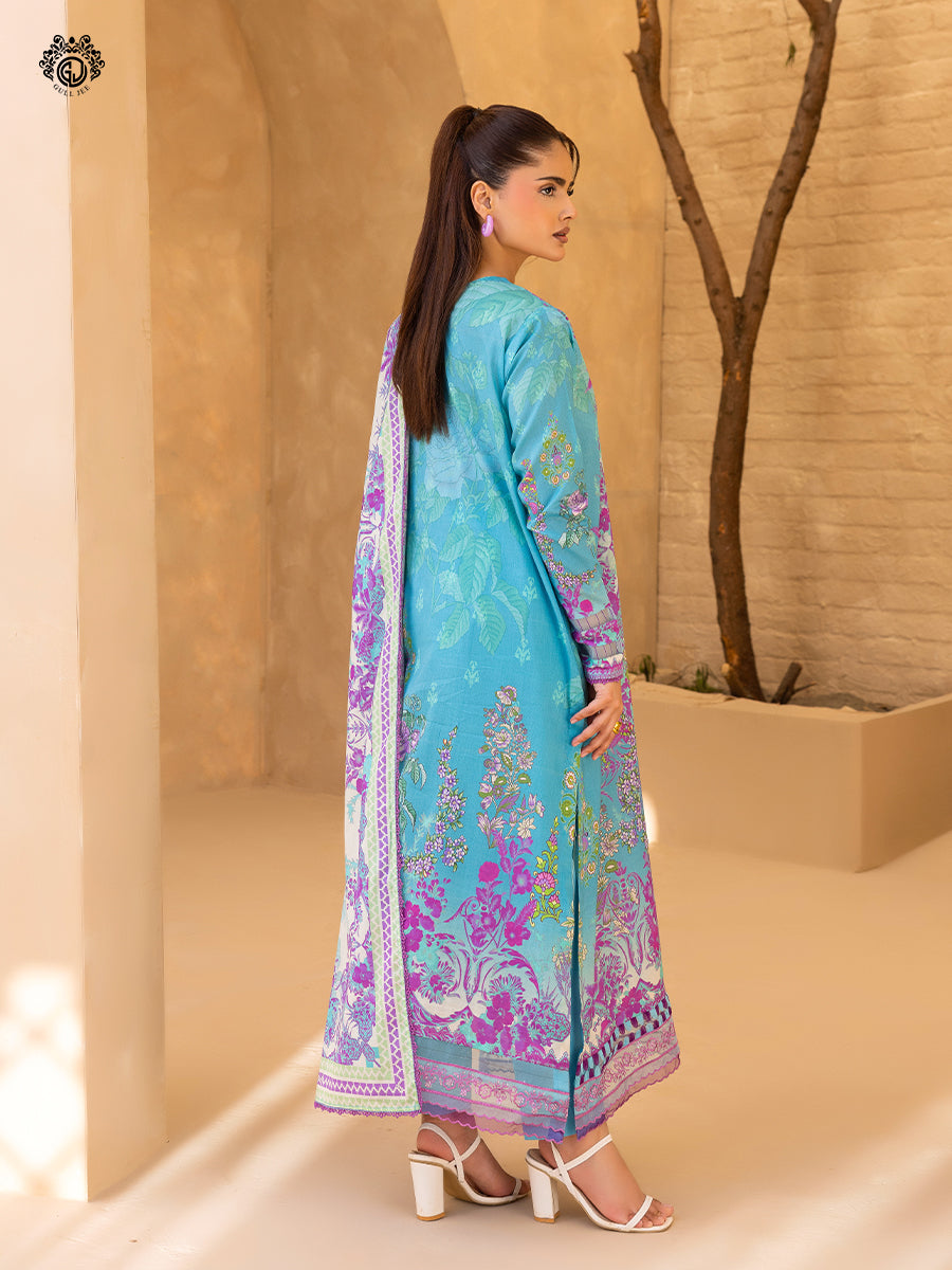 GullBano By Gull Jee Embroidered Edit'26 Digital Printed Lawn Unstitched 3Pcs