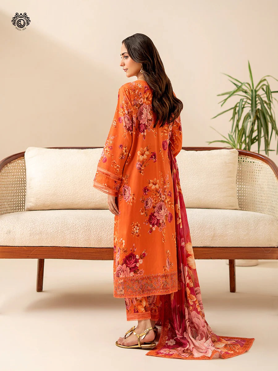 Ziva By Gull Jee Embroidered Digital Printed Lawn Unstitched 3 Piece