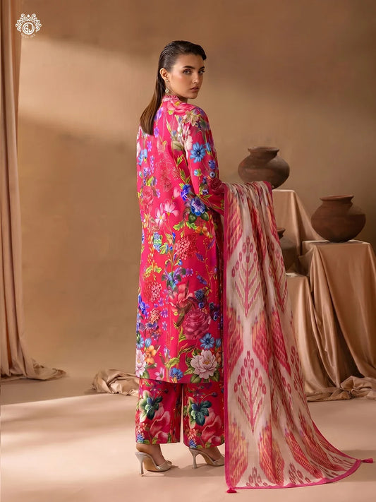 Printkari By Gull Jee Embroidered Digital Printed Lawn Unstitched 3Pcs