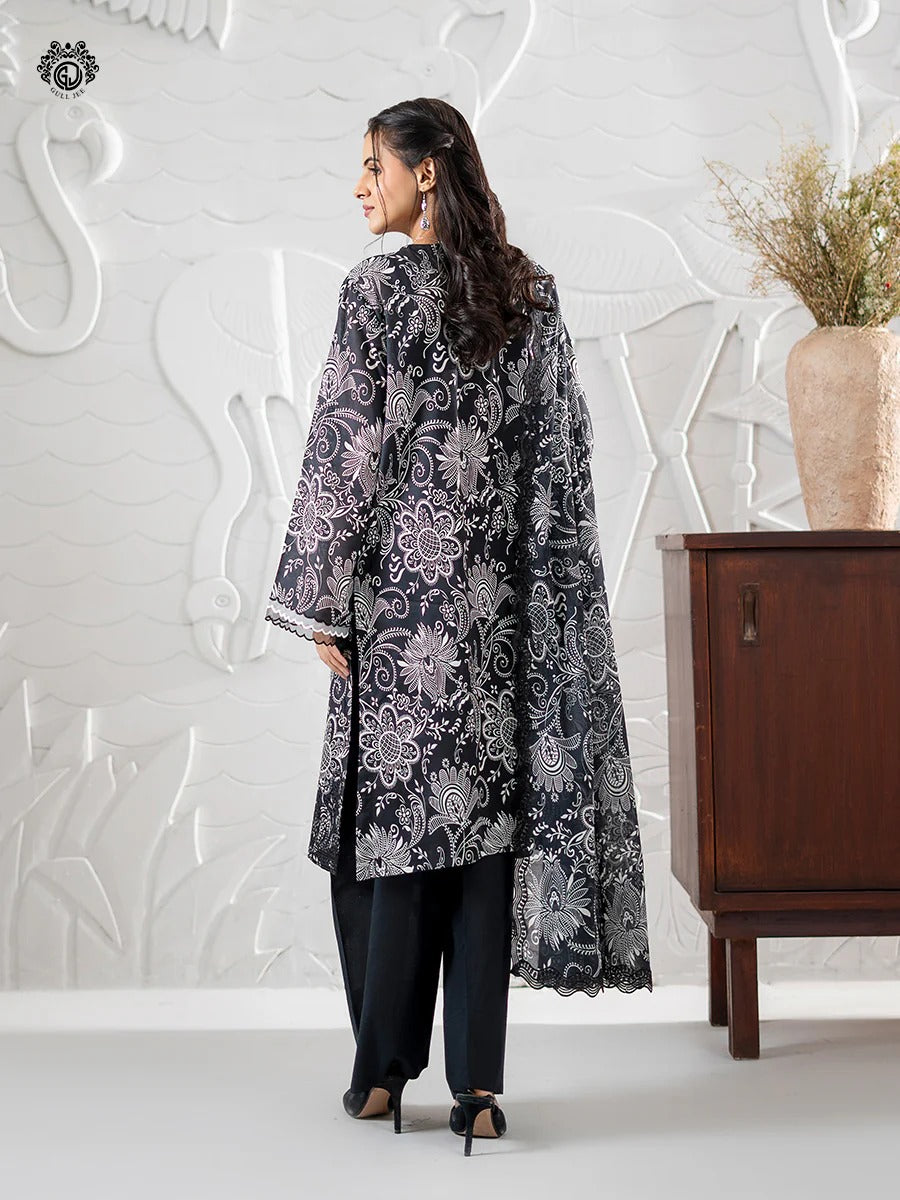 Ruhay Sukhan By Gull Jee Embroidered Digital Printed Lawn Unstitched 3 Piece