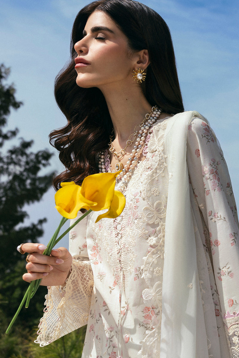 Qalamkar Qlinekari Embroidered Luxury Lawn Unstitched 3pcs