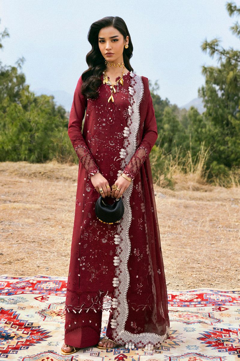Qalamkar Qlinekari Embroidered Luxury Lawn Unstitched 3pcs