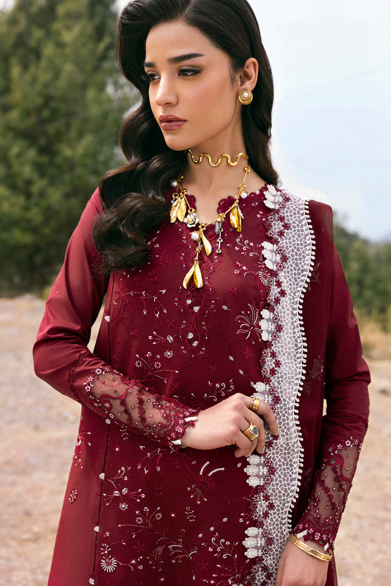 Qalamkar Qlinekari Embroidered Luxury Lawn Unstitched 3pcs