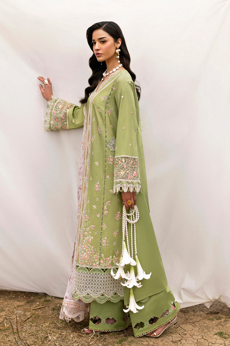 Qalamkar Qlinekari Embroidered Luxury Lawn Unstitched 3pcs