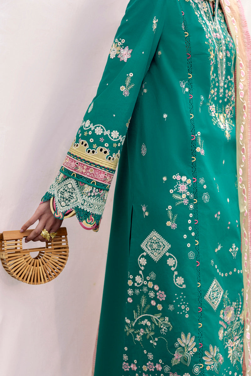 Qalamkar Qlinekari Embroidered Luxury Lawn Unstitched 3pcs