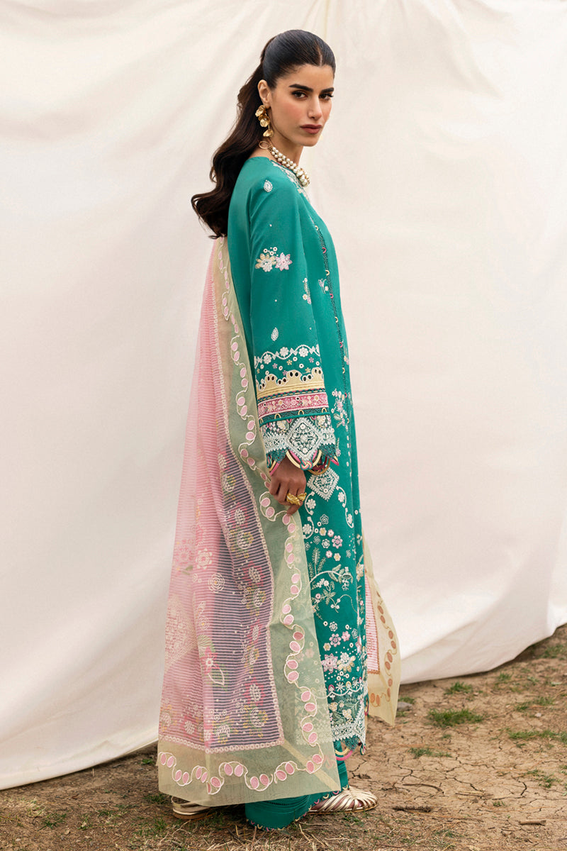 Qalamkar Qlinekari Embroidered Luxury Lawn Unstitched 3pcs