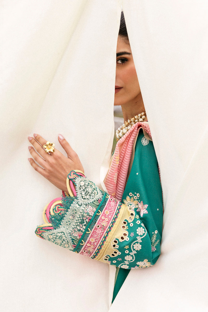 Qalamkar Qlinekari Embroidered Luxury Lawn Unstitched 3pcs