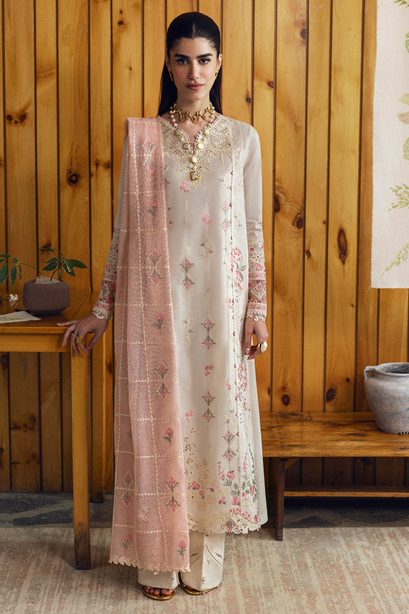 Qalamkar Qlinekari Embroidered Luxury Lawn Unstitched 3pcs