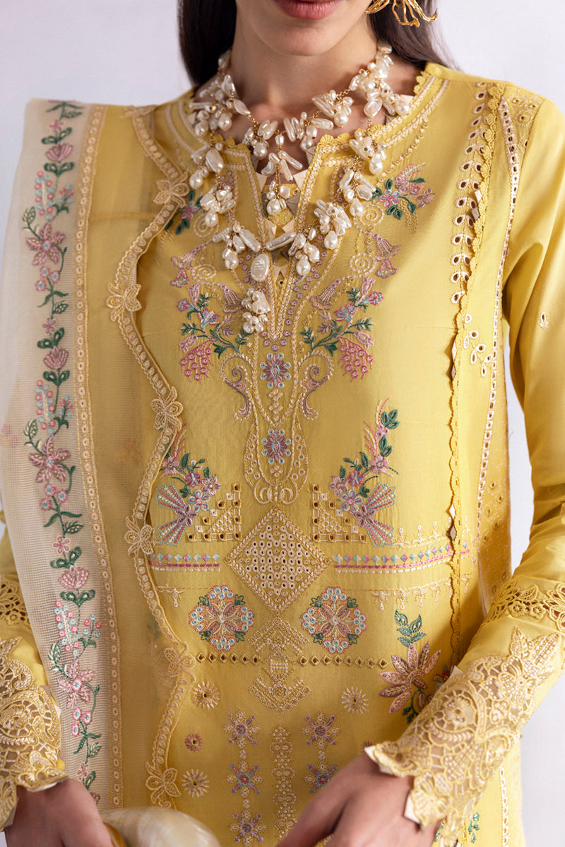 Qalamkar Qlinekari Embroidered Luxury Lawn Unstitched 3pcs