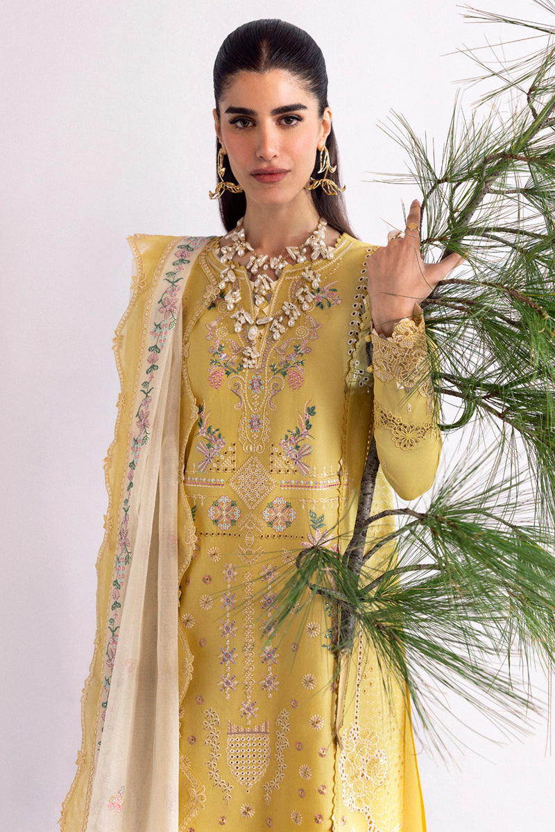 Qalamkar Qlinekari Embroidered Luxury Lawn Unstitched 3pcs