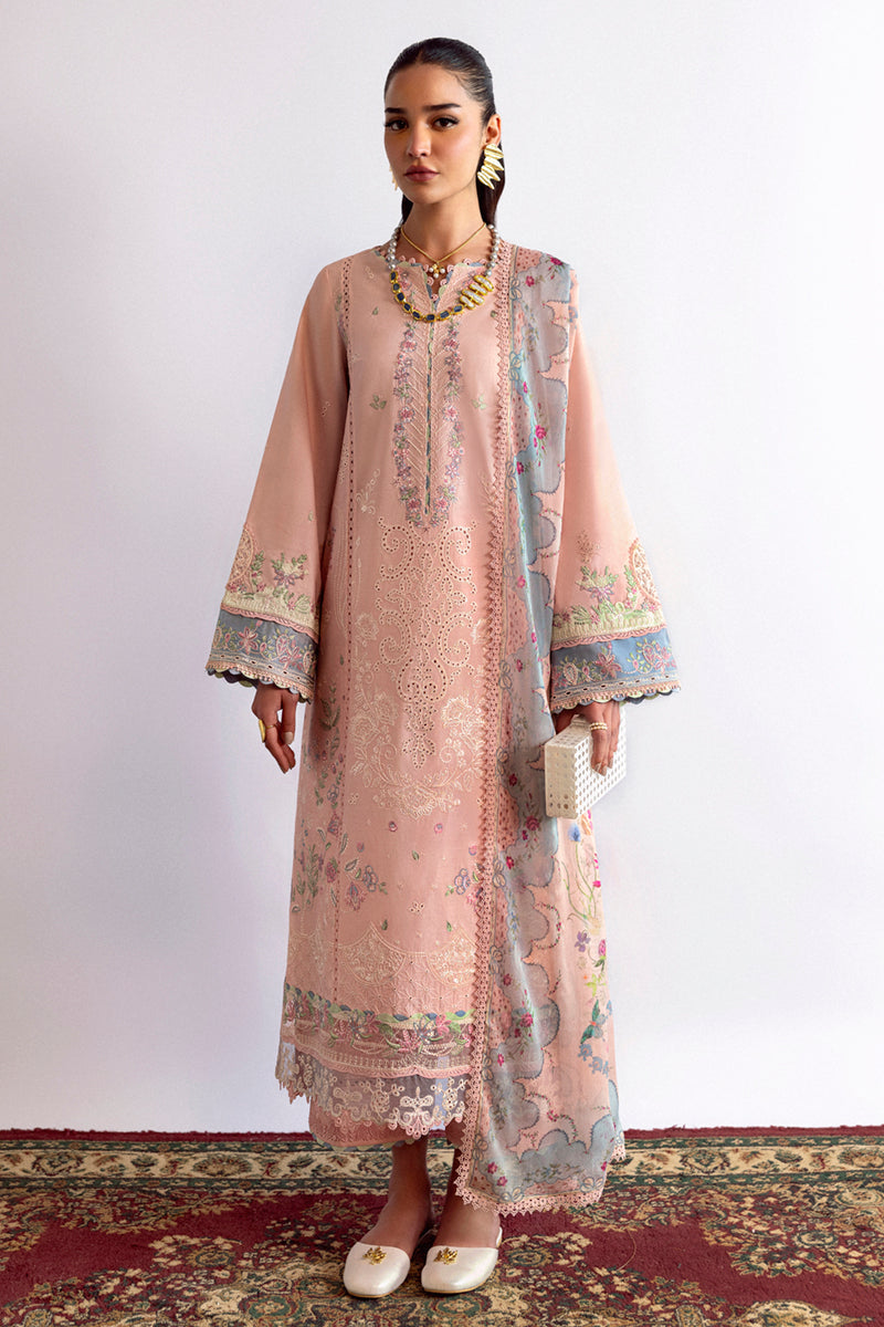 Qalamkar Qlinekari Embroidered Luxury Lawn Unstitched 3pcs