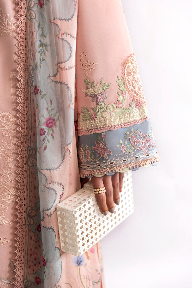 Qalamkar Qlinekari Embroidered Luxury Lawn Unstitched 3pcs