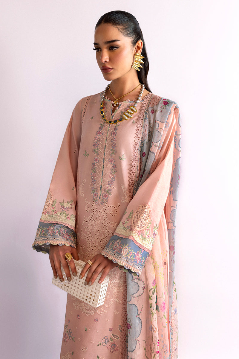 Qalamkar Qlinekari Embroidered Luxury Lawn Unstitched 3pcs
