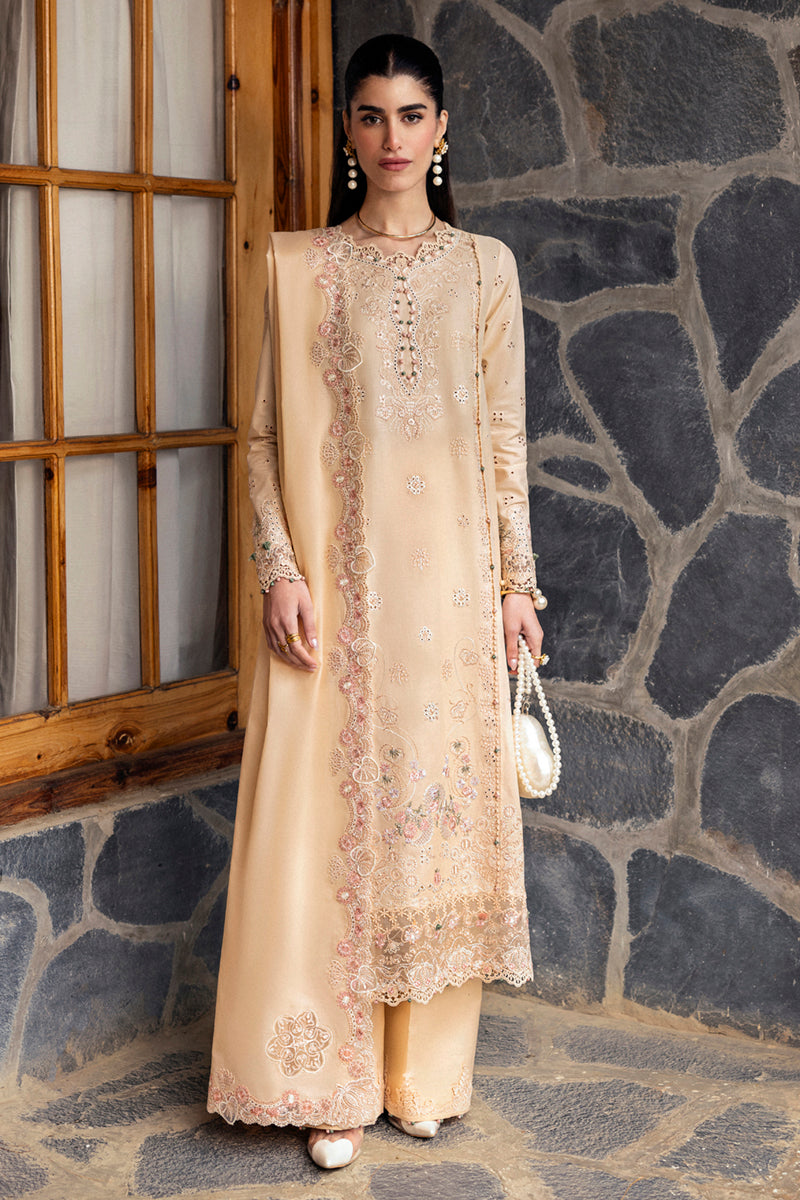 Qalamkar Qlinekari Embroidered Luxury Lawn Unstitched 3pcs