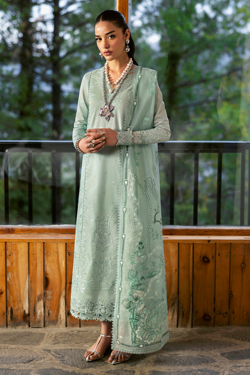 Qalamkar Qlinekari Embroidered Luxury Lawn Unstitched 3pcs