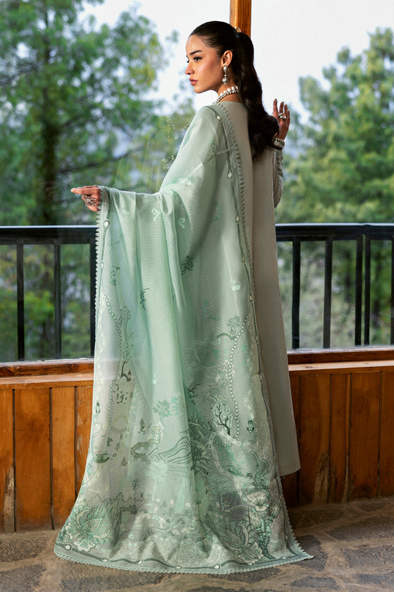 Qalamkar Qlinekari Embroidered Luxury Lawn Unstitched 3pcs