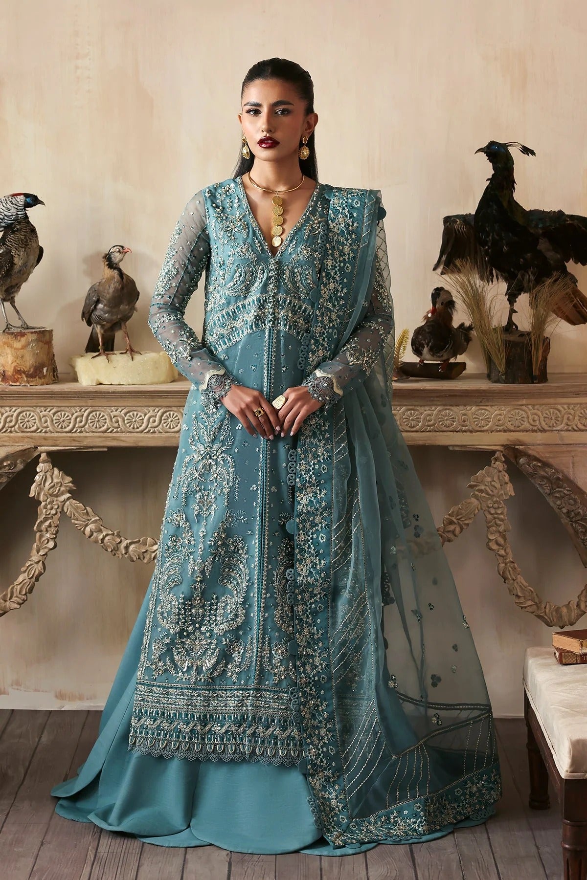 Jahanara By Zarposh Embroidered Hand Embellished Organza Festive'25 Unstitched 3 Piece