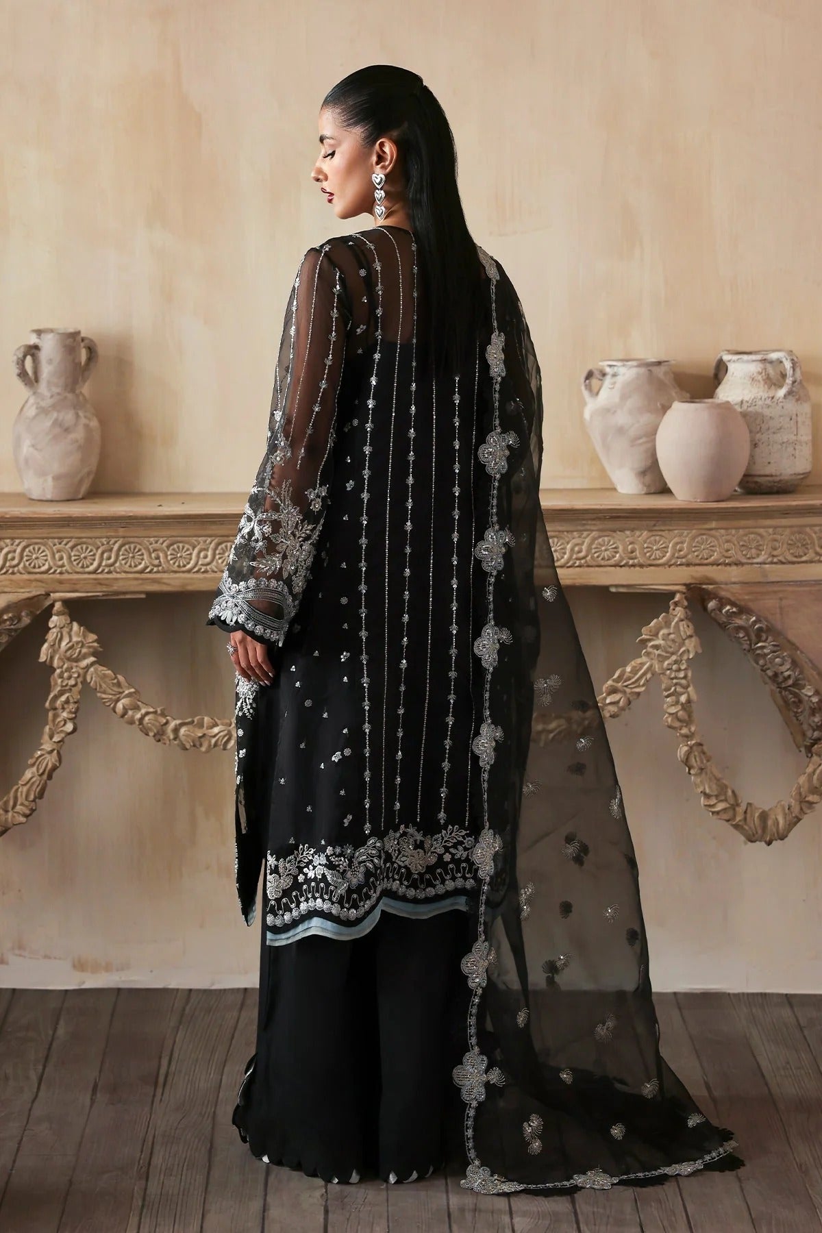 Jahanara By Zarposh Embroidered Hand Embellished Organza Festive'25 Unstitched 3 Piece