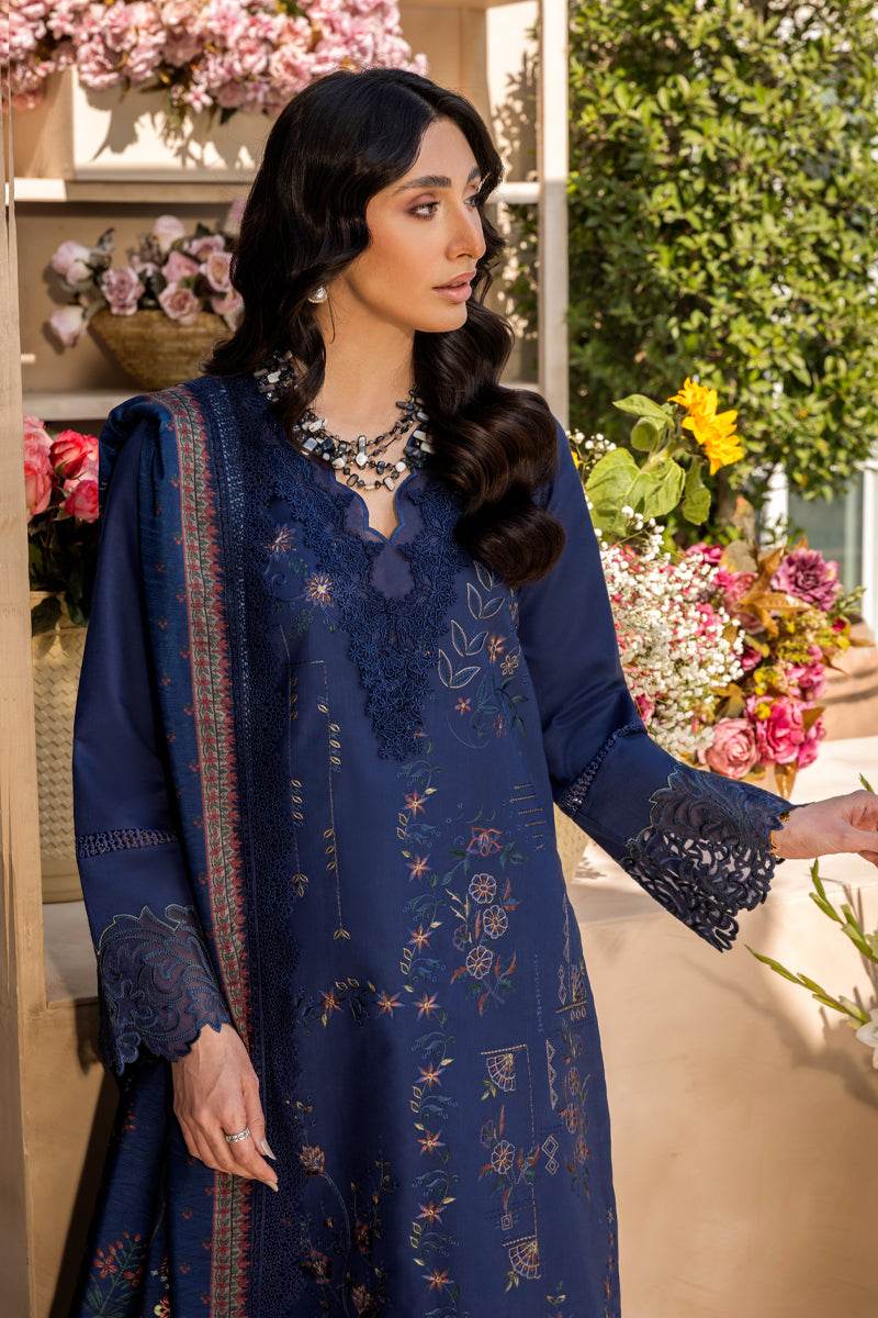 Rang Rasiya Florence Embroidered Lawn Unstitched 3pcs - Jotey