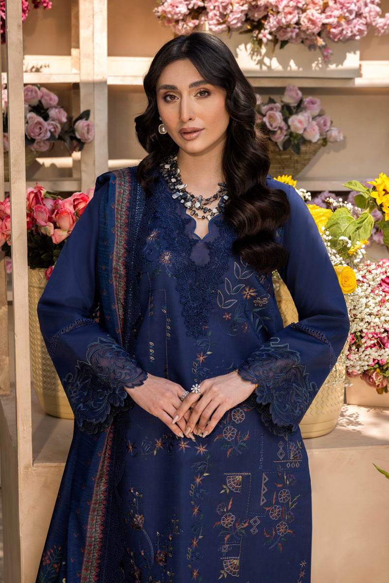 Rang Rasiya Florence Embroidered Lawn Unstitched 3pcs - Jotey