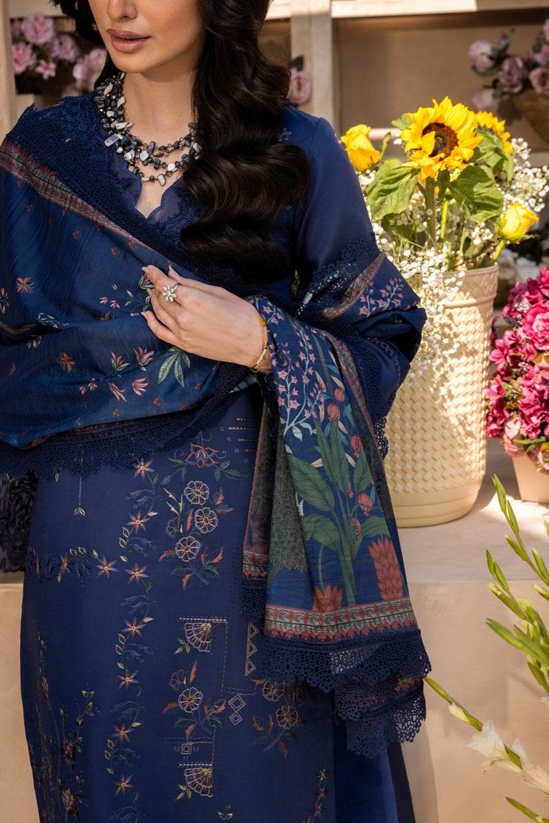 Rang Rasiya Florence Embroidered Lawn Unstitched 3pcs - Jotey