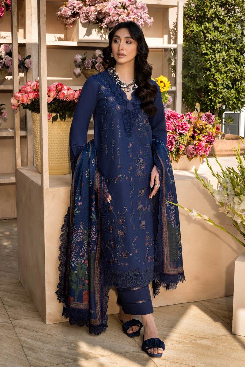 Rang Rasiya Florence Embroidered Lawn Unstitched 3pcs - Jotey