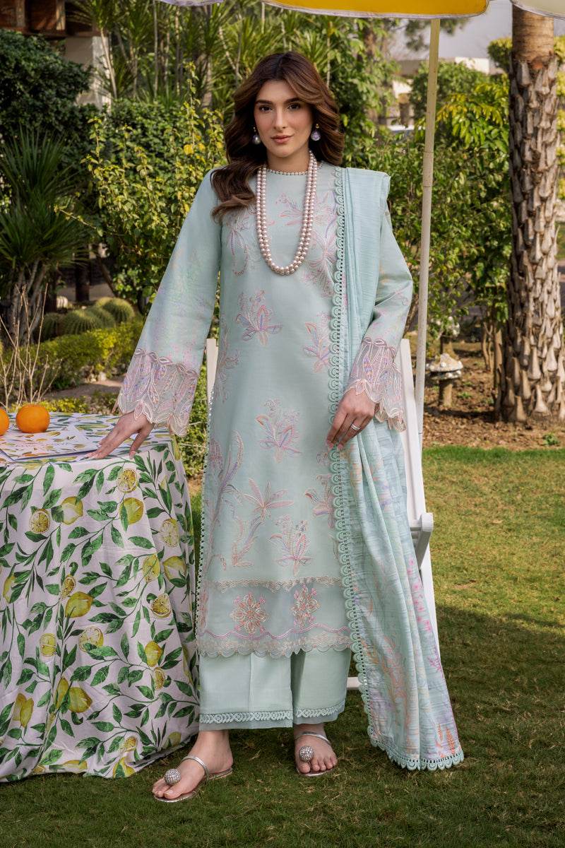 Rang Rasiya Florence Embroidered Lawn Unstitched 3pcs - Jotey