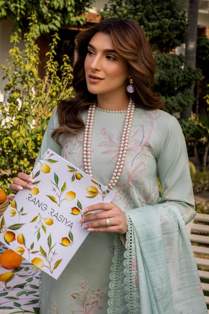 Rang Rasiya Florence Embroidered Lawn Unstitched 3pcs - Jotey