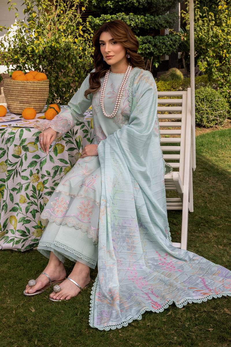 Rang Rasiya Florence Embroidered Lawn Unstitched 3pcs - Jotey