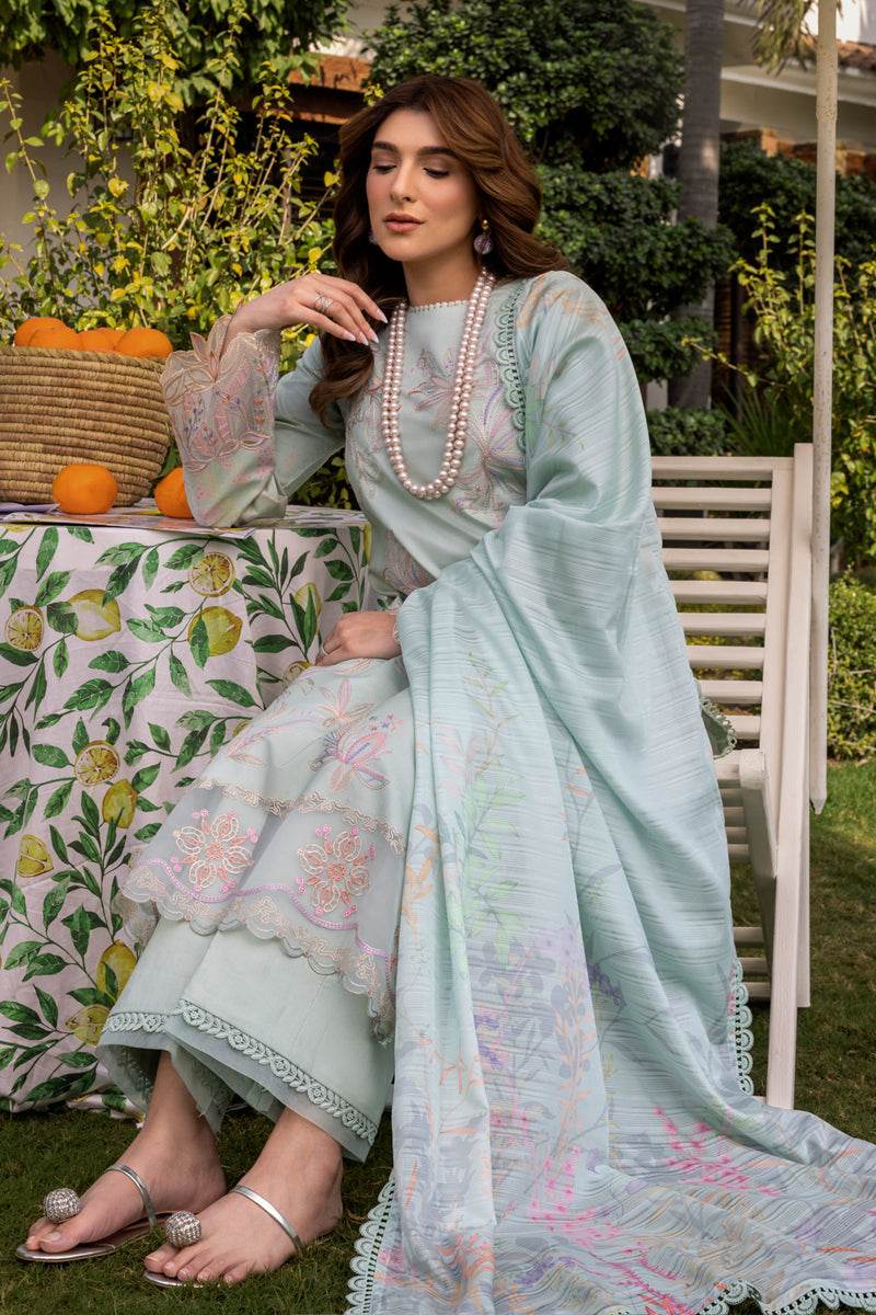 Rang Rasiya Florence Embroidered Lawn Unstitched 3pcs - Jotey