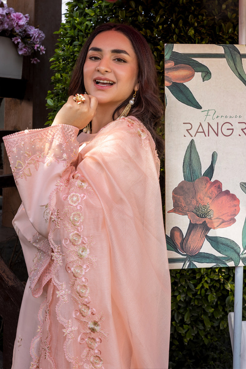 Rang Rasiya Florence Embroidered Lawn Unstitched 3pcs