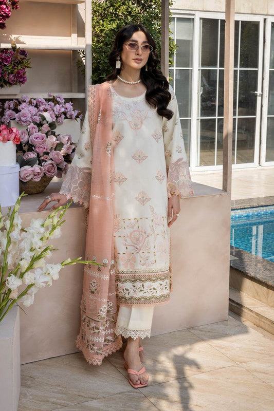 Rang Rasiya Florence Embroidered Lawn Unstitched 3pcs - Jotey