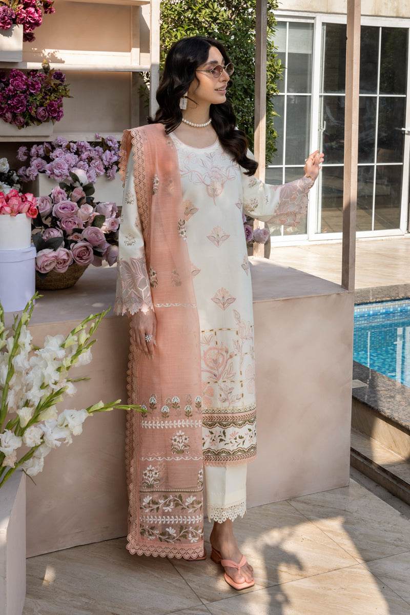 Rang Rasiya Florence Embroidered Lawn Unstitched 3pcs - Jotey