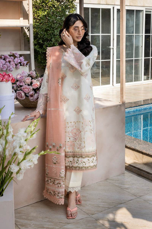 Rang Rasiya Florence Embroidered Lawn Unstitched 3pcs - Jotey