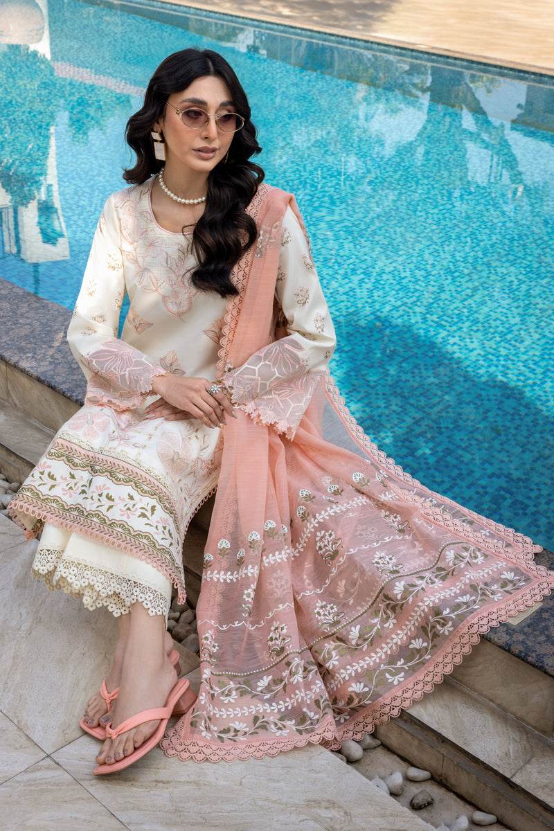 Rang Rasiya Florence Embroidered Lawn Unstitched 3pcs - Jotey